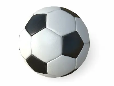 Soccer Low Poly PBR Model ball 3D model