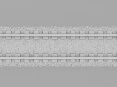 Train Subway Rail 3D model