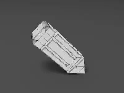Draw pencil Low-poly 3D model