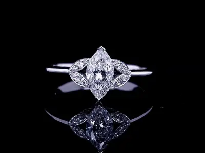 Marquise Ring 3D print model