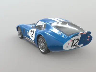 Shelby Cobra Daytona 1964 Low-poly 3D model