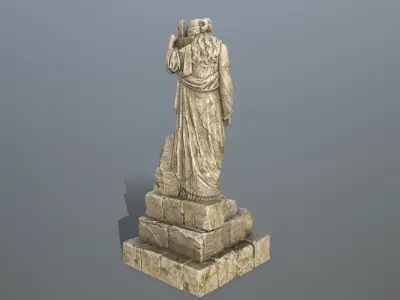 statue 5 aphrodite Low-poly 3D model