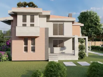 pack Casa Scene- two villa-two modern house 3D model