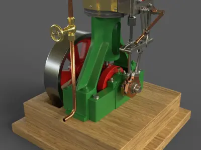 5A Vertical Steam Engine 3D model