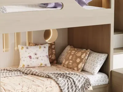 Bunk-bed-for-kids-002 3D model