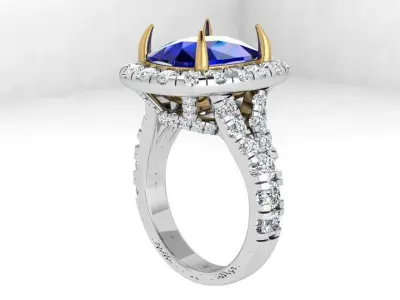Cushion Halo Ring 4382 3D print model