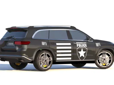 BENZ-GLS police car 3D model