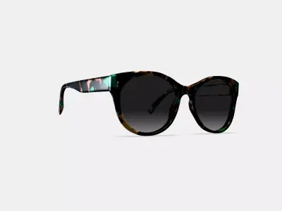 Annika Sunglasses in Aventurine Tortoise 3D model