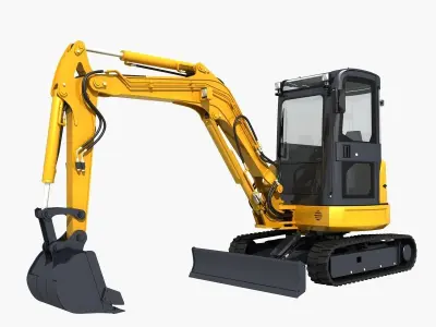 Mini Excavator 3D model