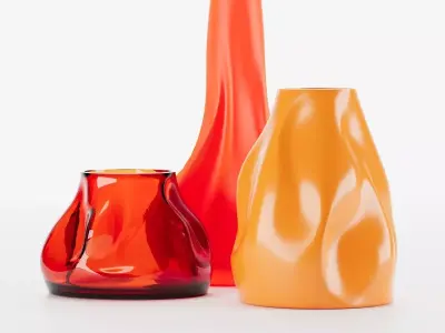 Wavy Glass Vase 3D model