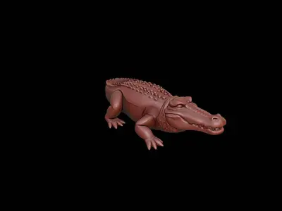 Crocodile Animal Sculpture 3D print model purchase