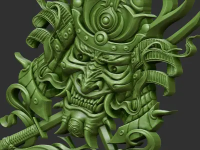 sumurai head 3D print model