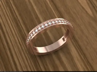 Diamond Jewelry Ring 3D print model 22