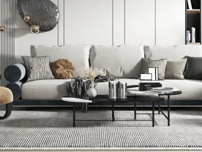 Modern Room Luxury Living Style 3D model