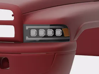 2nd Gen Dodge Ram 1500 2500 3500 Headlights 3D model