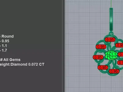 Elegant Openwork Flower Drop Earrings 3D print model
