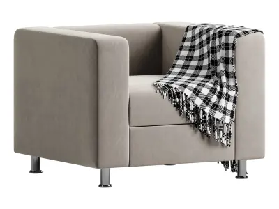 Erwins armchair leather 3D model