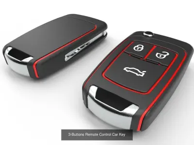 Car Key Collection 1 - 6 Keys 3D Model Pack