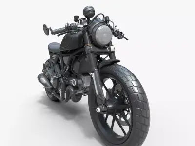 Ducati Bike Trails - Scrambler Bike - Custom Ducati Scrambler Low-poly 3D model