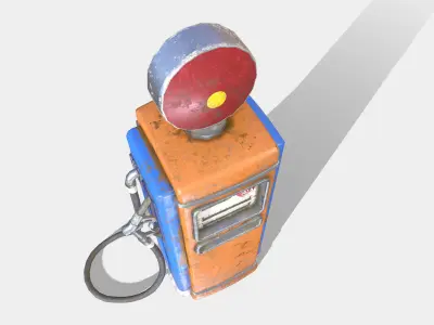Gas Petrol Pump Low-poly 3D model