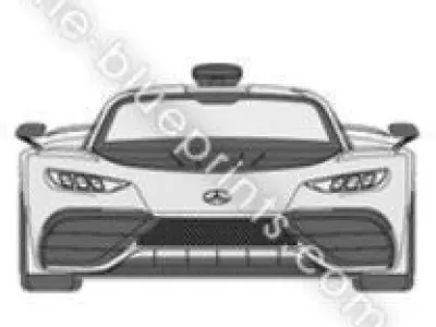 A mercedes benz hyper car Low-poly 3D model
