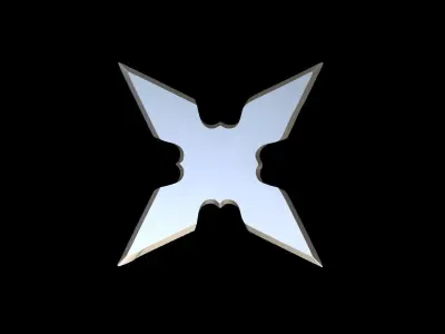 Shuriken x-shape Free 3D print model