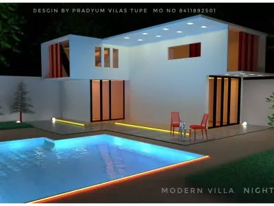 Villas modern villa design in philippines Low-poly 3D model