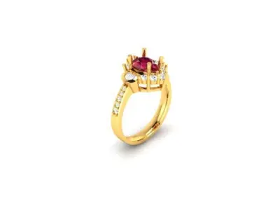 Solitaire Engagement Wedding Ring 3D print model order
