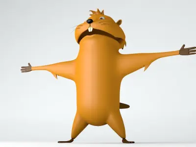 Beaver squirrel 3D model