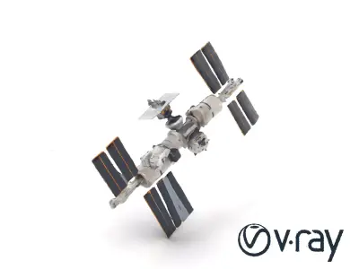 International Space Station Detailed 3D model pack Low-poly 3D model