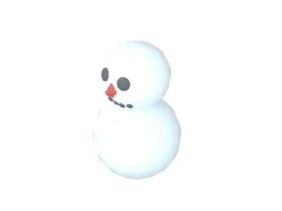 Snow Man v1 001 Low-poly 3D model