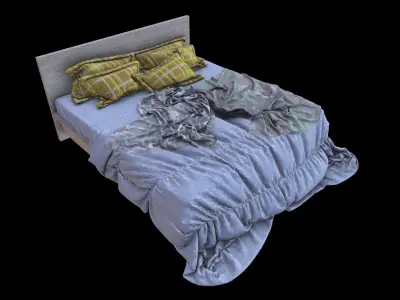 PBR Beds - 5 Pieces 3D model