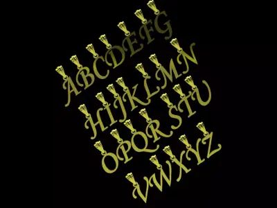 Luxury 3D Alphabet Pendant Collection 3D print model