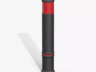 Traffic Bollard A Low-poly 3D model