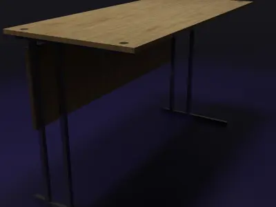 School Desk Low-poly 3D model