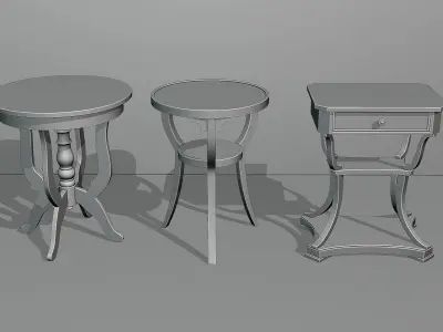 Coffee table set 3 3D model