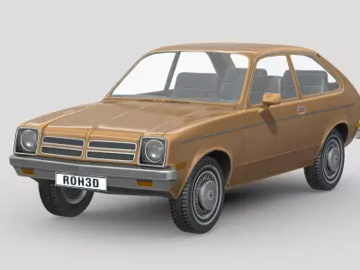 Chevrolet Chevette Coupe 1976 Low-poly 3D model