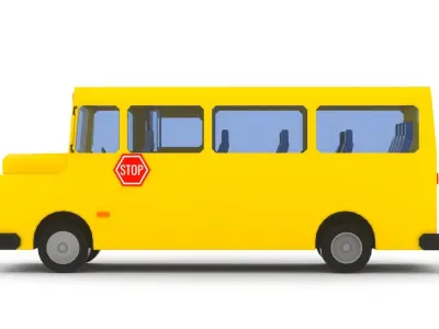 Schoolbus school bus 3D model