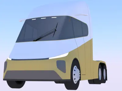 Future truck exterior 3D model