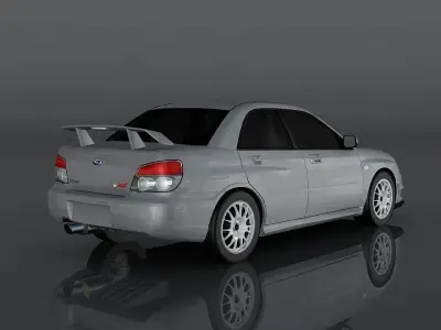 Subaru Impreza Low-poly 3D model