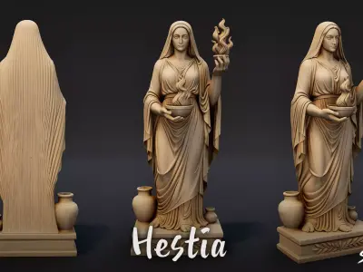 Hestia Statue Low-poly 3D model