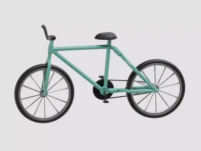 Cartoon Bicycle Low-poly 3D model