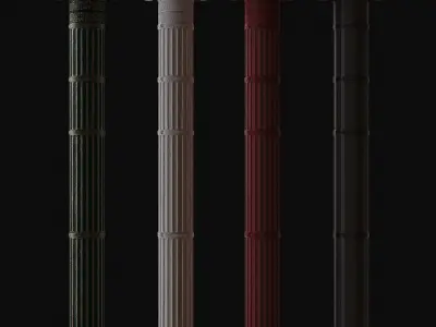 Roman Column 3D Model  Low-poly 3D model