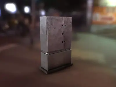 Electrical Fuse Box Free low-poly 3D model