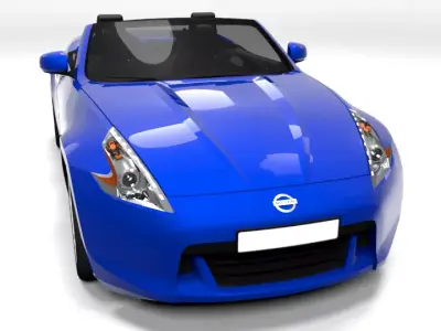 NISSAN 370Z CABRIO OPEN LOWPOLY Low-poly 3D model