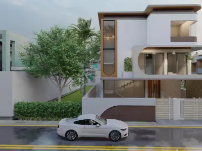 Curve villa  3D model