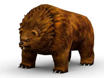 Lowpoly Cartoon Character Bear Low-poly 3D model