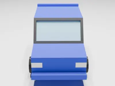 LowPoly Pickup Truck Low-poly 3D model buy