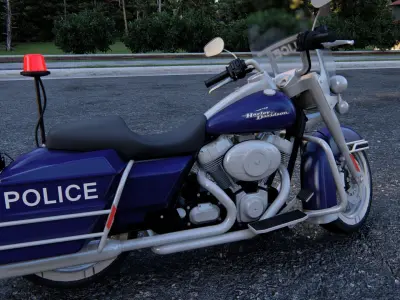 Police Harley Davidson 3D model