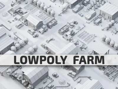 Low Poly Farm Pack - Ready Farm Collection lowpoly Free low-poly 3D model